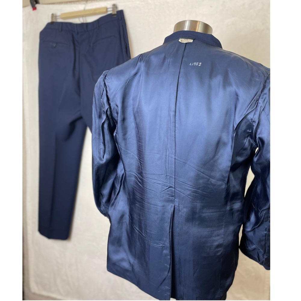 US Air Force Blue Dress Coat Uniform Suit Men's Jacket 40R, Pants 34R 3 Button - Picture 10 of 16